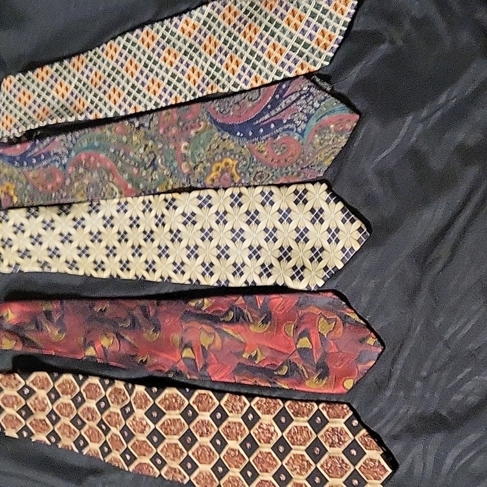 5 silk ties